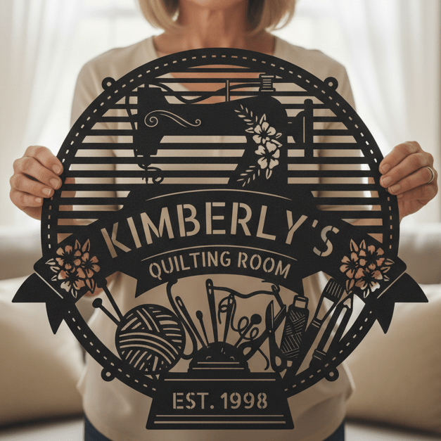 Custom Metal Sign for Sewing Room – Perfect for Crochet Lovers - MISSIRON