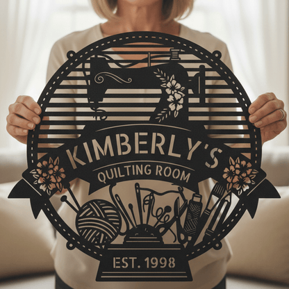 Custom Metal Sign for Sewing Room – Perfect for Crochet Lovers - MISSIRON