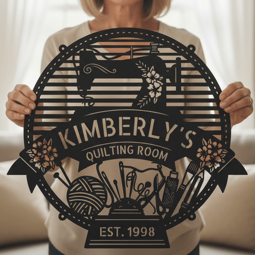 Custom Metal Sign for Sewing Room – Perfect for Crochet Lovers - MISSIRON