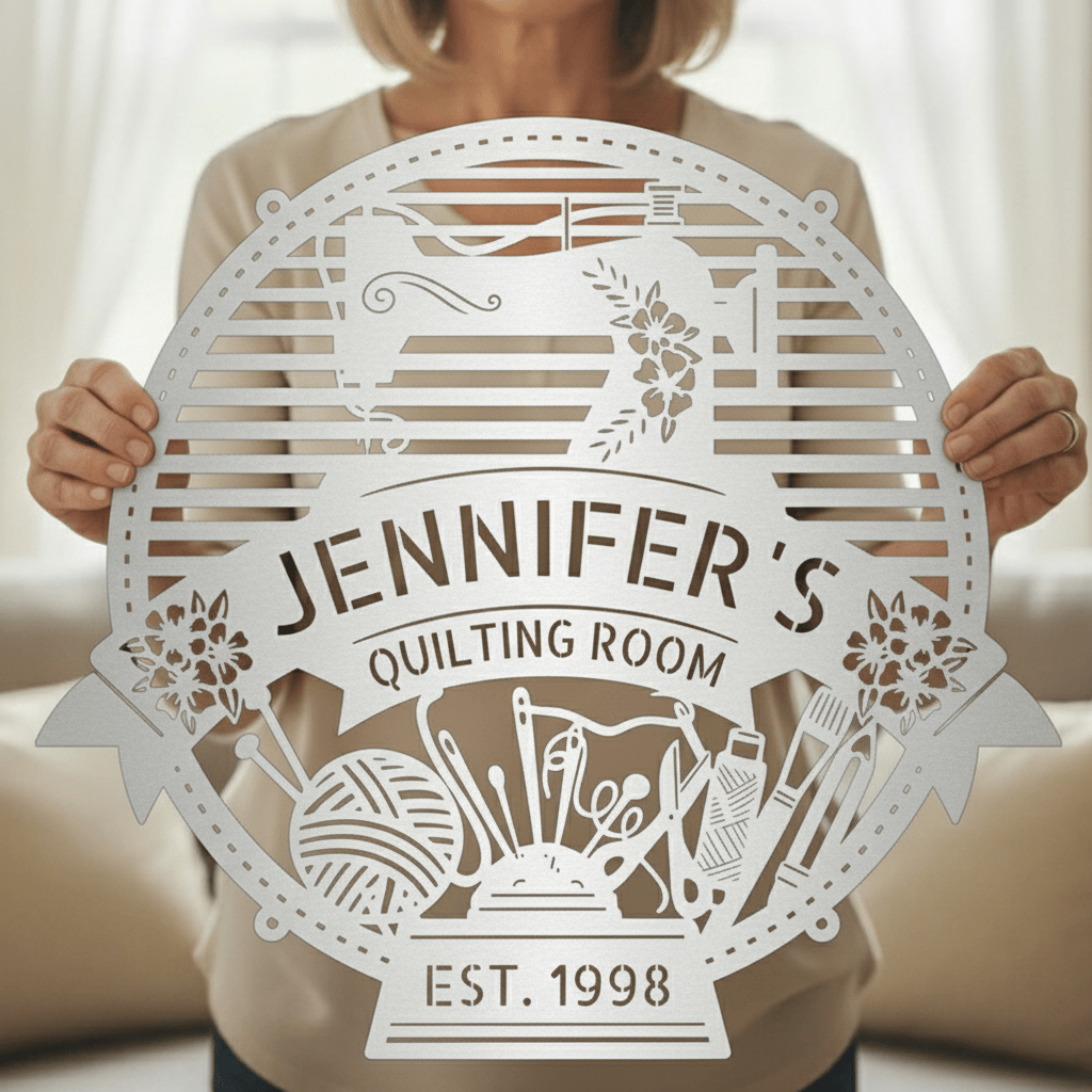 Custom Metal Sign for Sewing Room – Perfect for Crochet Lovers - MISSIRON
