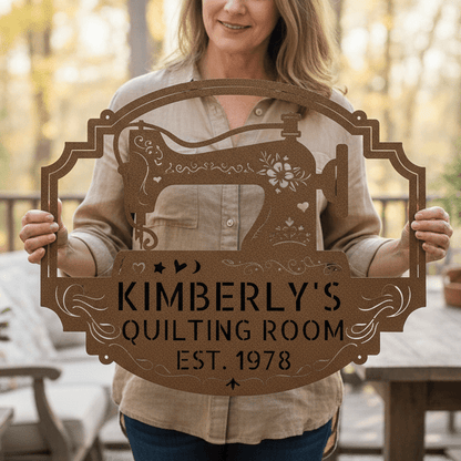 Custom Sewing & Quilting Room Metal Sign - Wall Decor - MISSIRON