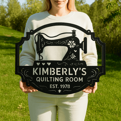 Custom Sewing & Quilting Room Metal Sign - Wall Decor - MISSIRON