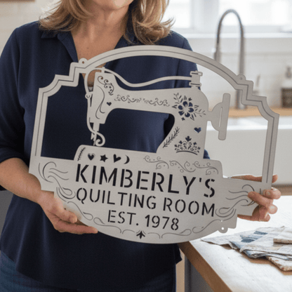 Custom Sewing & Quilting Room Metal Sign - Wall Decor - MISSIRON