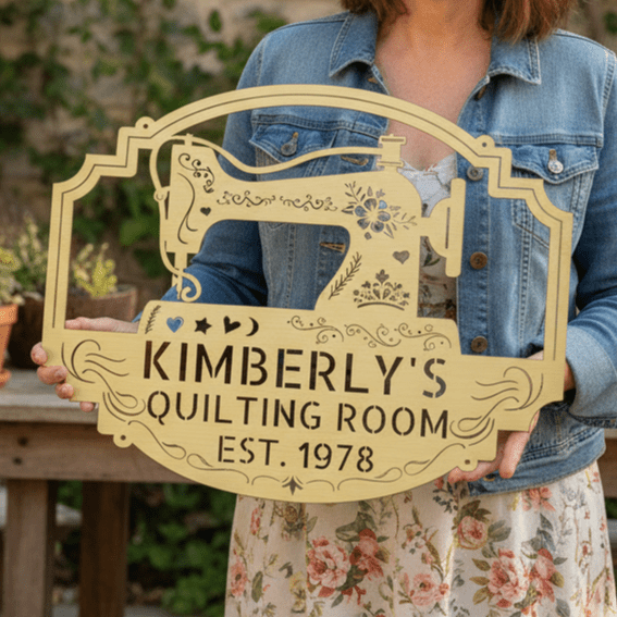 Custom Sewing & Quilting Room Metal Sign - Wall Decor - MISSIRON