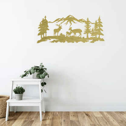 Deer Grazing - Metal Wall Art - MISSIRON