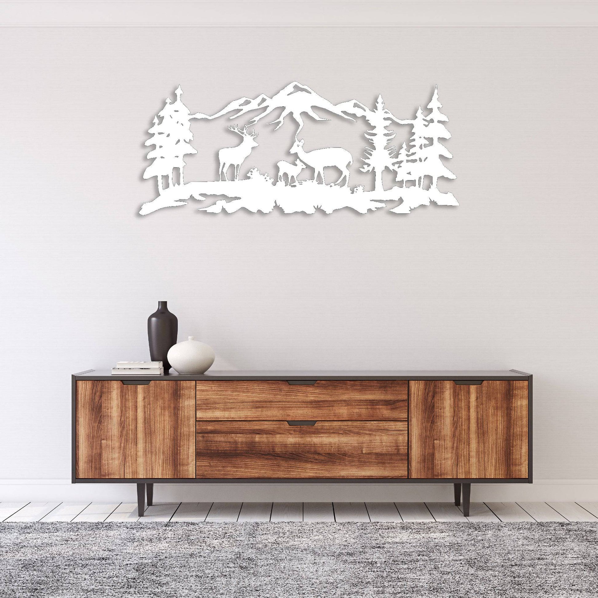 Deer Grazing - Metal Wall Art - MISSIRON