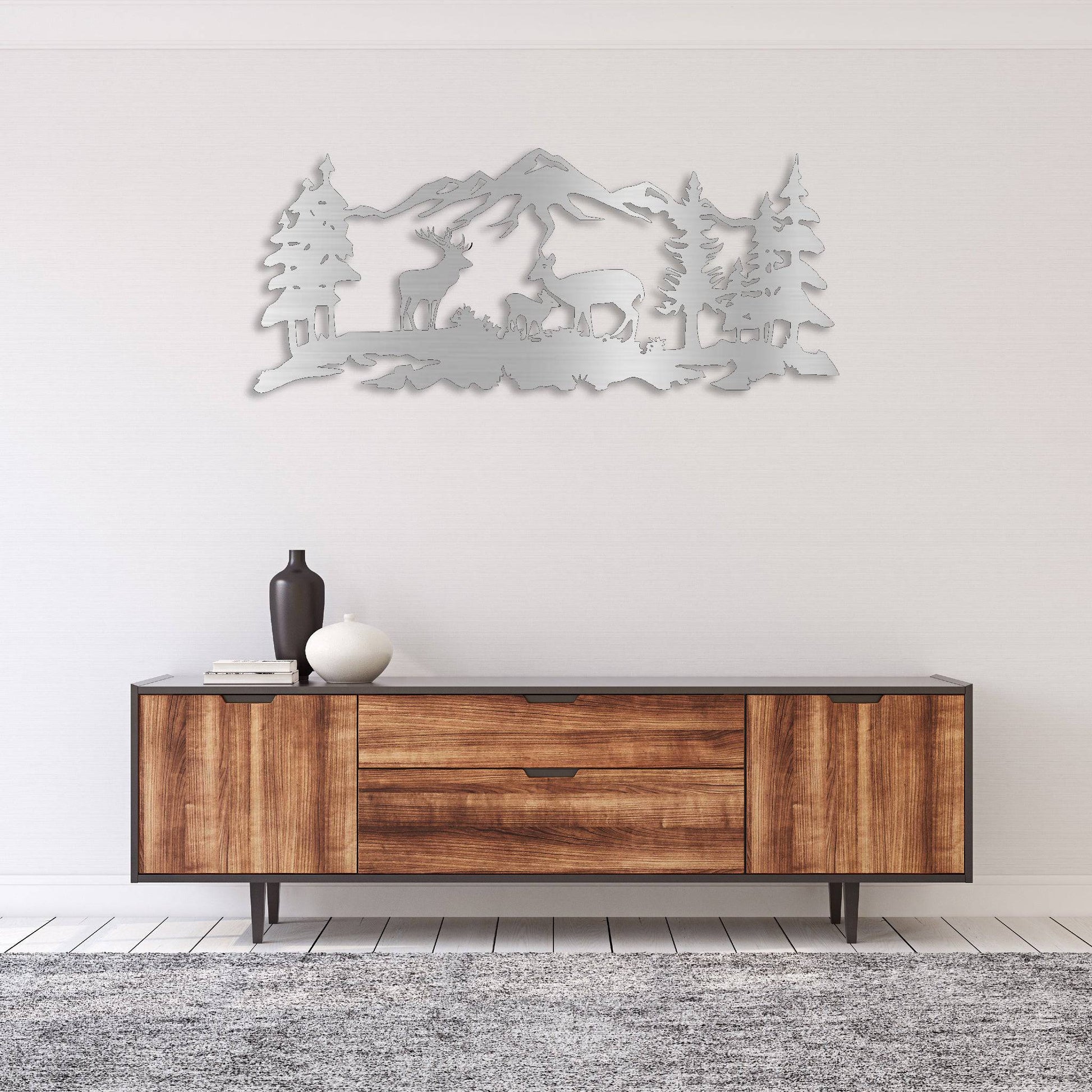 Deer Grazing - Metal Wall Art - MISSIRON