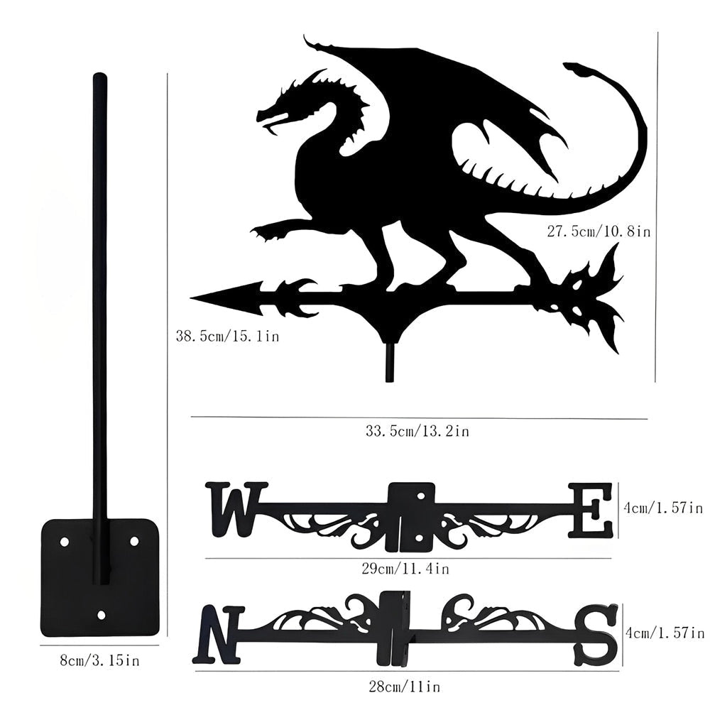 Dragon Stainless Steel Weathervane - MISSIRON