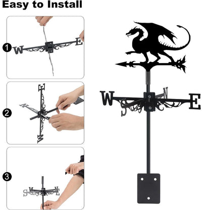 Dragon Stainless Steel Weathervane - MISSIRON