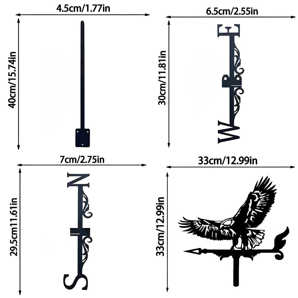 Eagle Stainless Steel Weathervane - MISSIRON