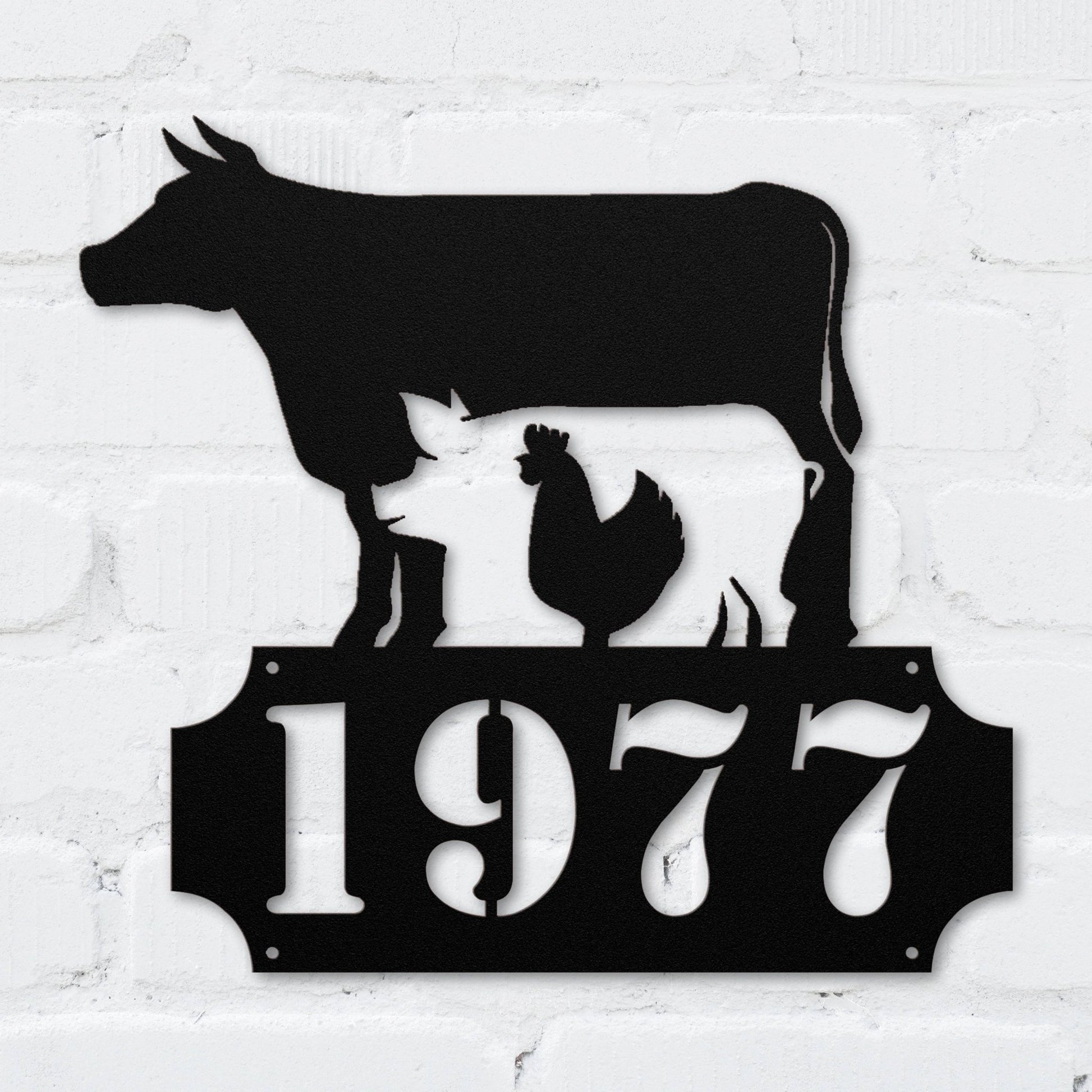 Farm Animals Address Sign - MISSIRON