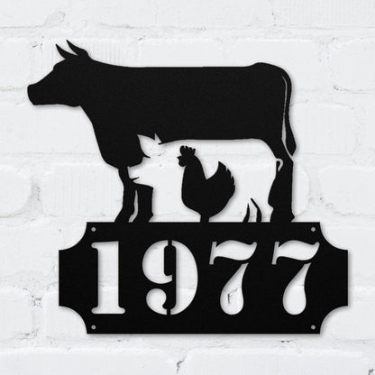 Farm Animals Address Sign - MISSIRON