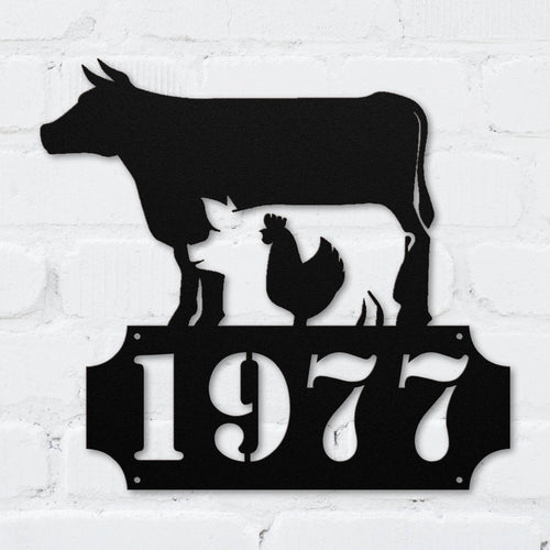Farm Animals Address Sign - MISSIRON