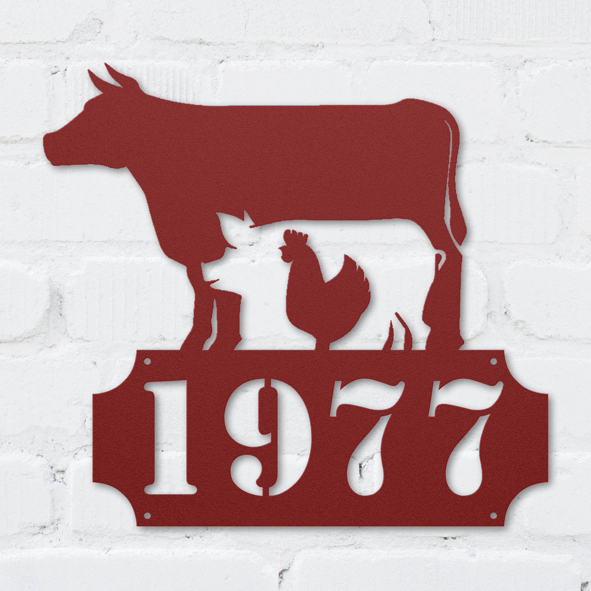 Farm Animals Address Sign - MISSIRON