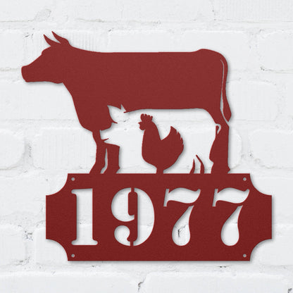 Farm Animals Address Sign - MISSIRON