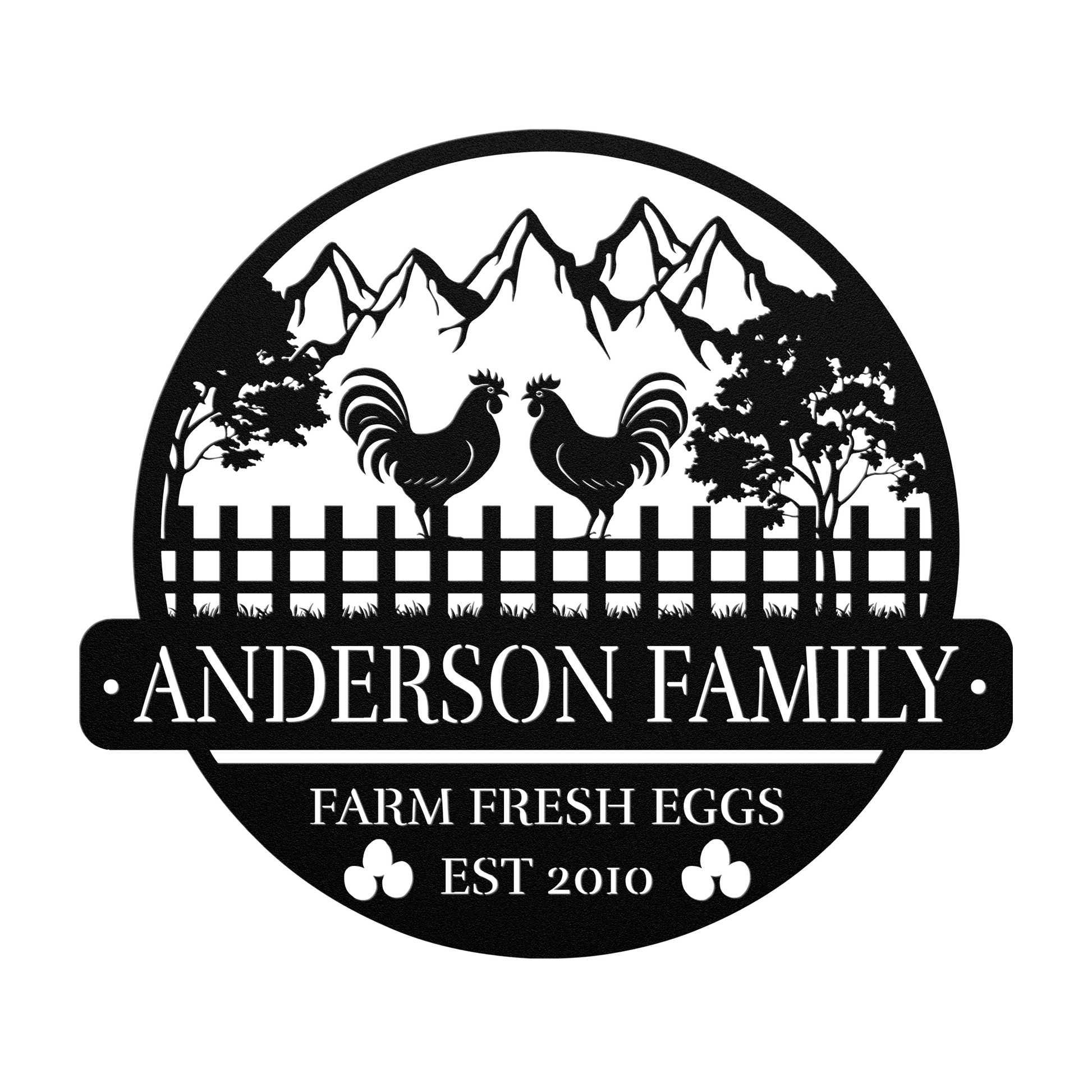 Farm Fresh Eggs Metal Sign - MISSIRON