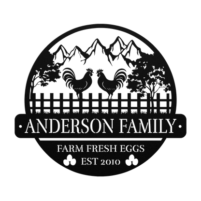 Farm Fresh Eggs Metal Sign - MISSIRON