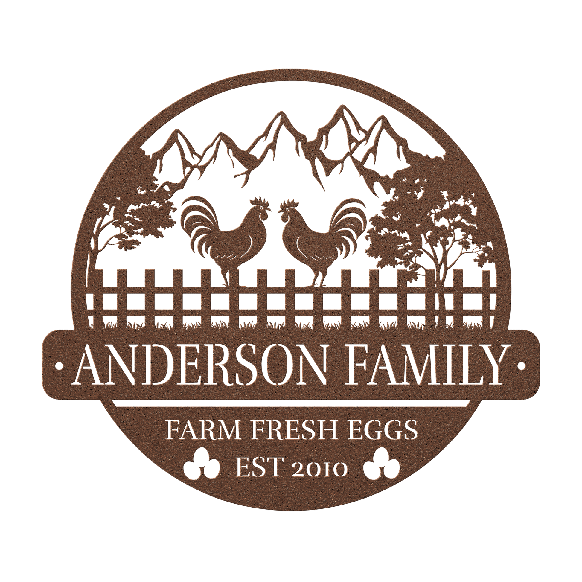 Farm Fresh Eggs Metal Sign - MISSIRON