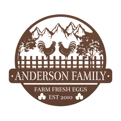 Farm Fresh Eggs Metal Sign - MISSIRON