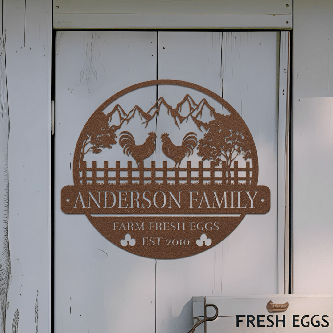 Farm Fresh Eggs Metal Sign - MISSIRON