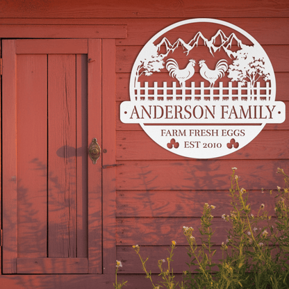 Farm Fresh Eggs Metal Sign - MISSIRON