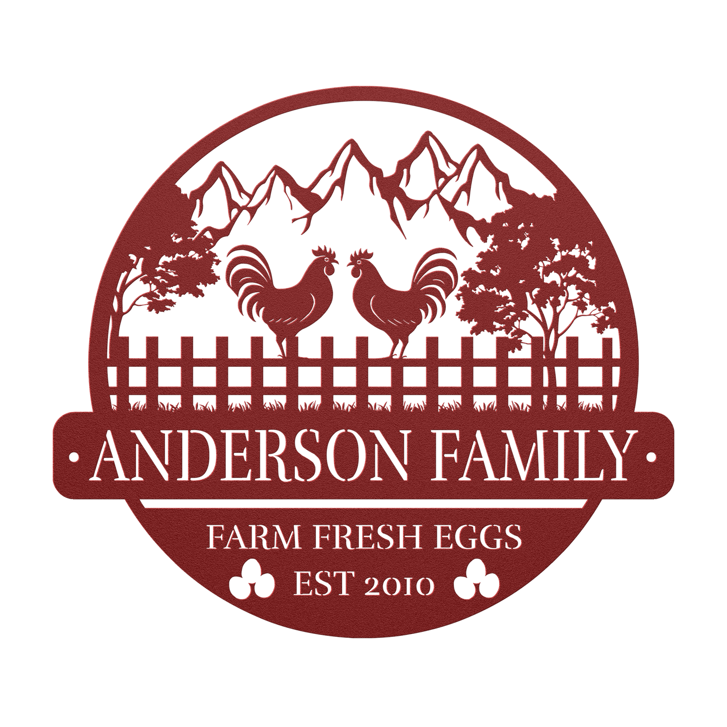 Farm Fresh Eggs Metal Sign - MISSIRON