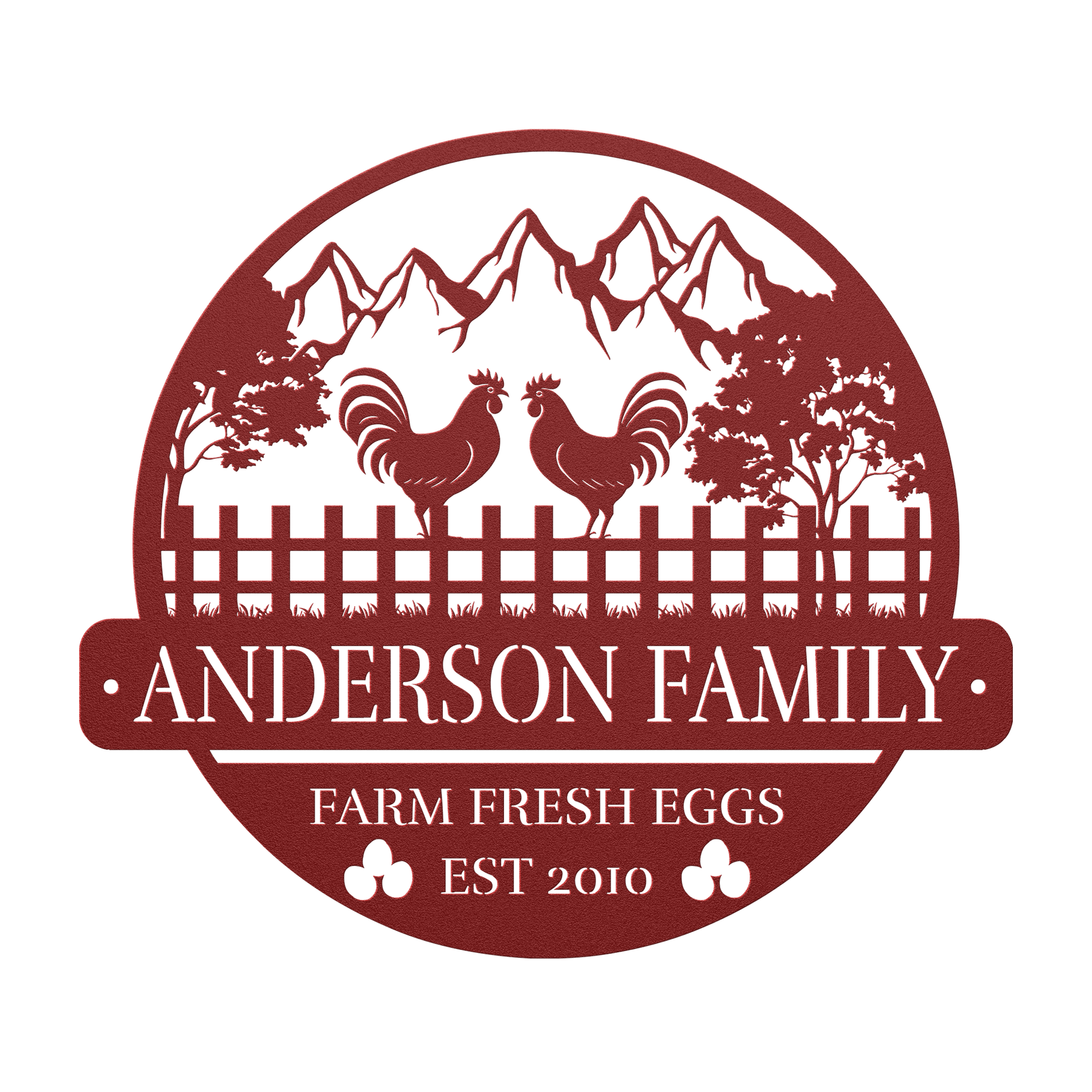 Farm Fresh Eggs Metal Sign - MISSIRON