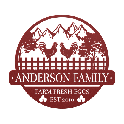 Farm Fresh Eggs Metal Sign - MISSIRON