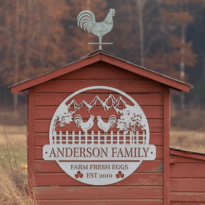 Farm Fresh Eggs Metal Sign - MISSIRON