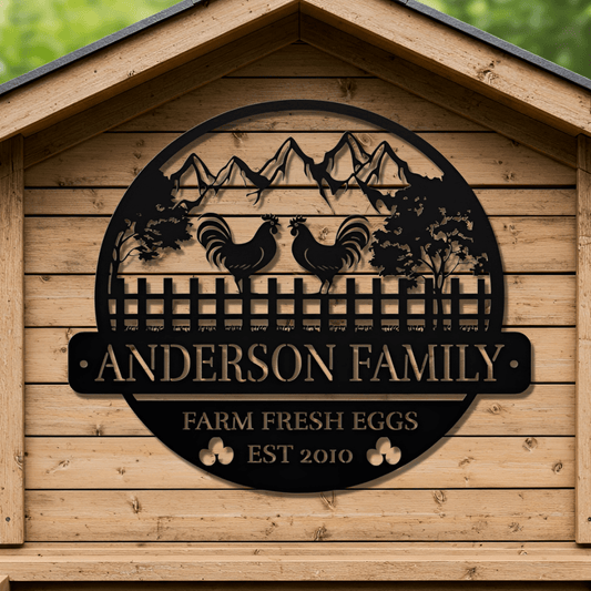 Farm Fresh Eggs Metal Sign - MISSIRON