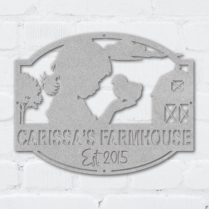 Farm Girl And Chick - MISSIRON