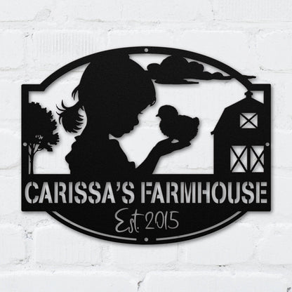 Farm Girl And Chick - MISSIRON