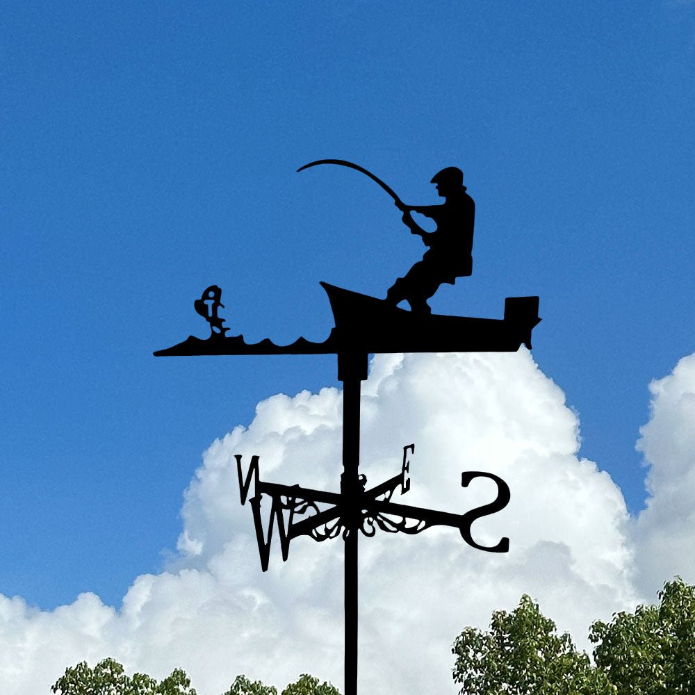 Fishing man Stainless Steel Weathervane - MISSIRON