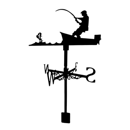 Fishing man Stainless Steel Weathervane - MISSIRON