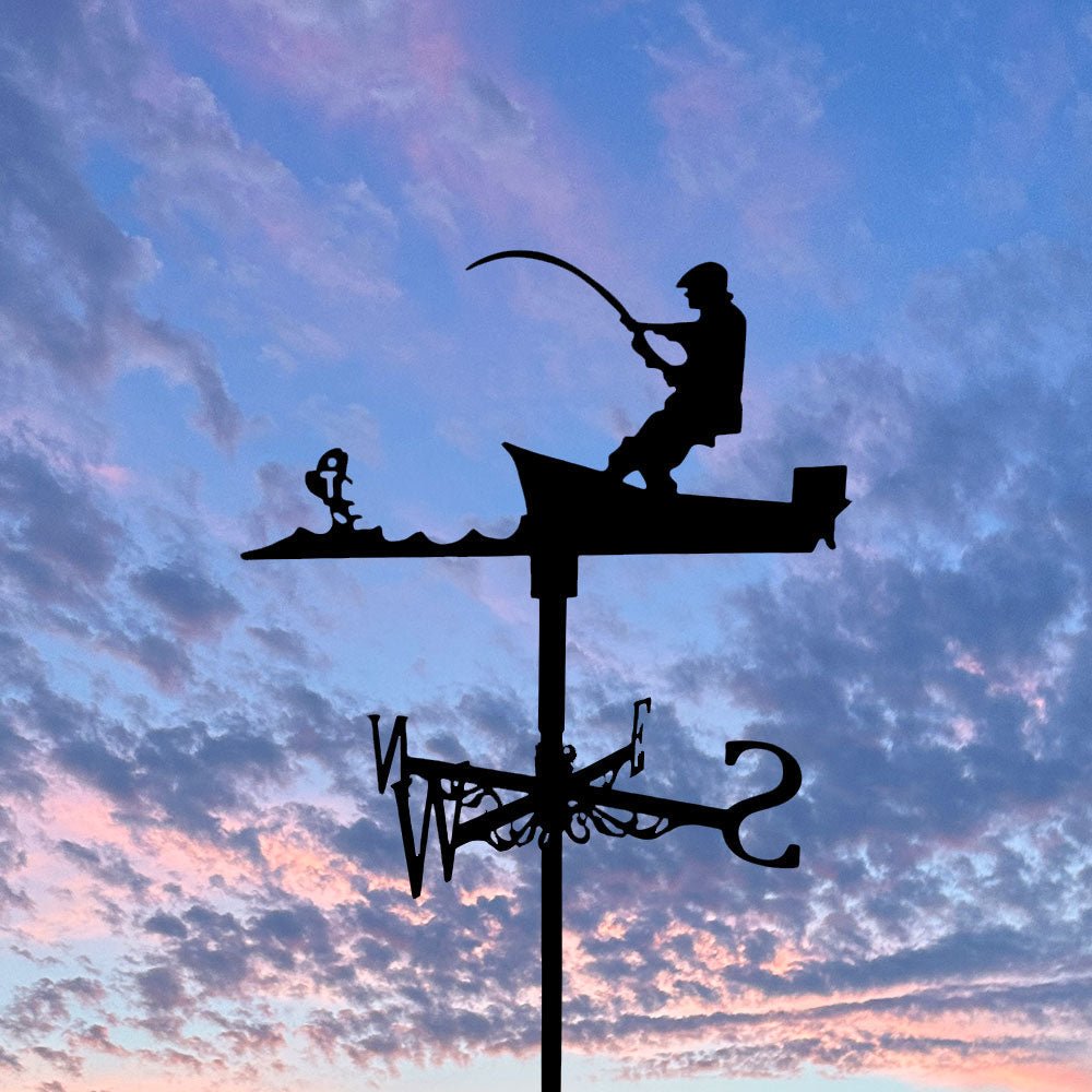Fishing man Stainless Steel Weathervane - MISSIRON
