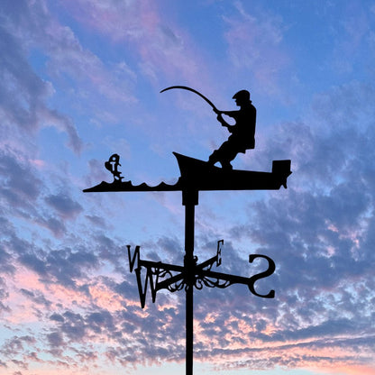 Fishing man Stainless Steel Weathervane - MISSIRON