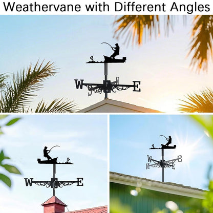 Fishing man Stainless Steel Weathervane - MISSIRON