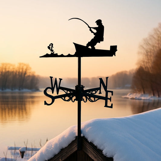 Fishing man Stainless Steel Weathervane - MISSIRON