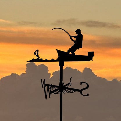 Fishing man Stainless Steel Weathervane - MISSIRON