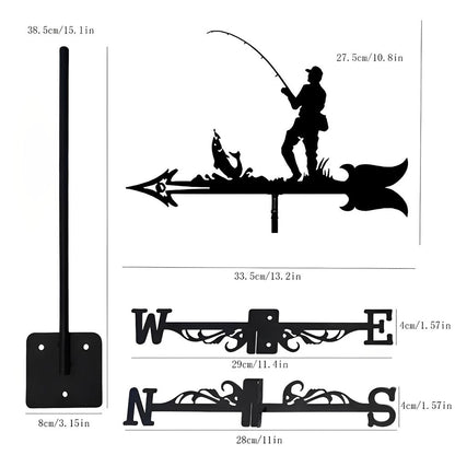 Fishing Stainless Steel Weathervane - MISSIRON