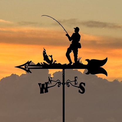 Fishing Stainless Steel Weathervane - MISSIRON