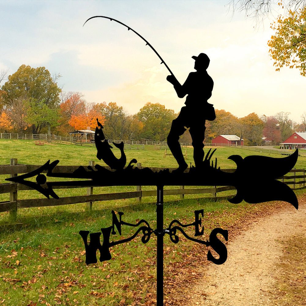 Fishing Stainless Steel Weathervane - MISSIRON
