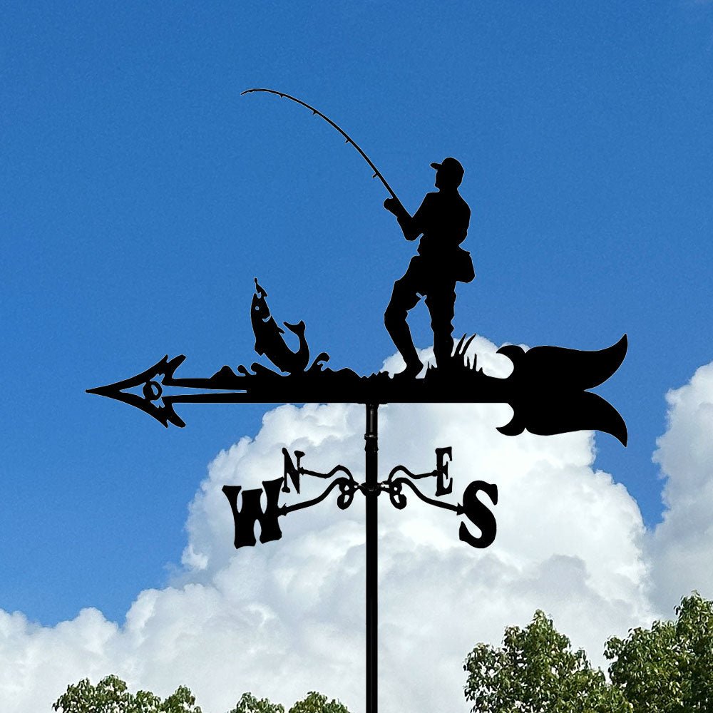 Fishing Stainless Steel Weathervane - MISSIRON