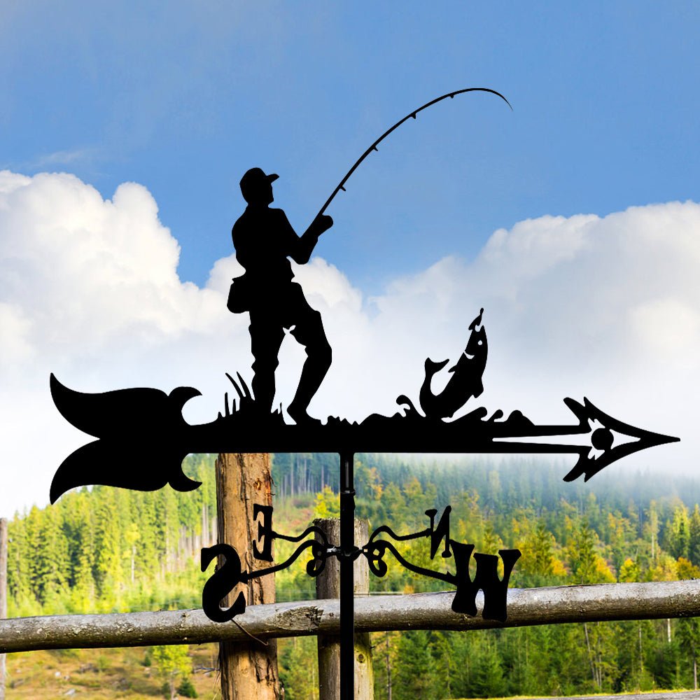Fishing Stainless Steel Weathervane - MISSIRON