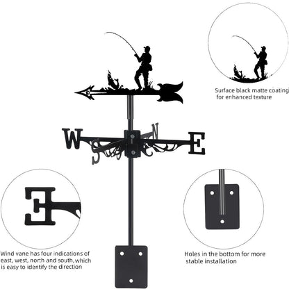 Fishing Stainless Steel Weathervane - MISSIRON
