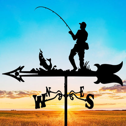 Fishing Stainless Steel Weathervane - MISSIRON
