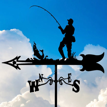 Fishing Stainless Steel Weathervane - MISSIRON