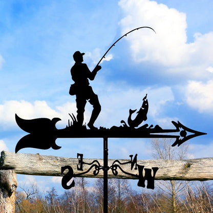 Fishing Stainless Steel Weathervane - MISSIRON