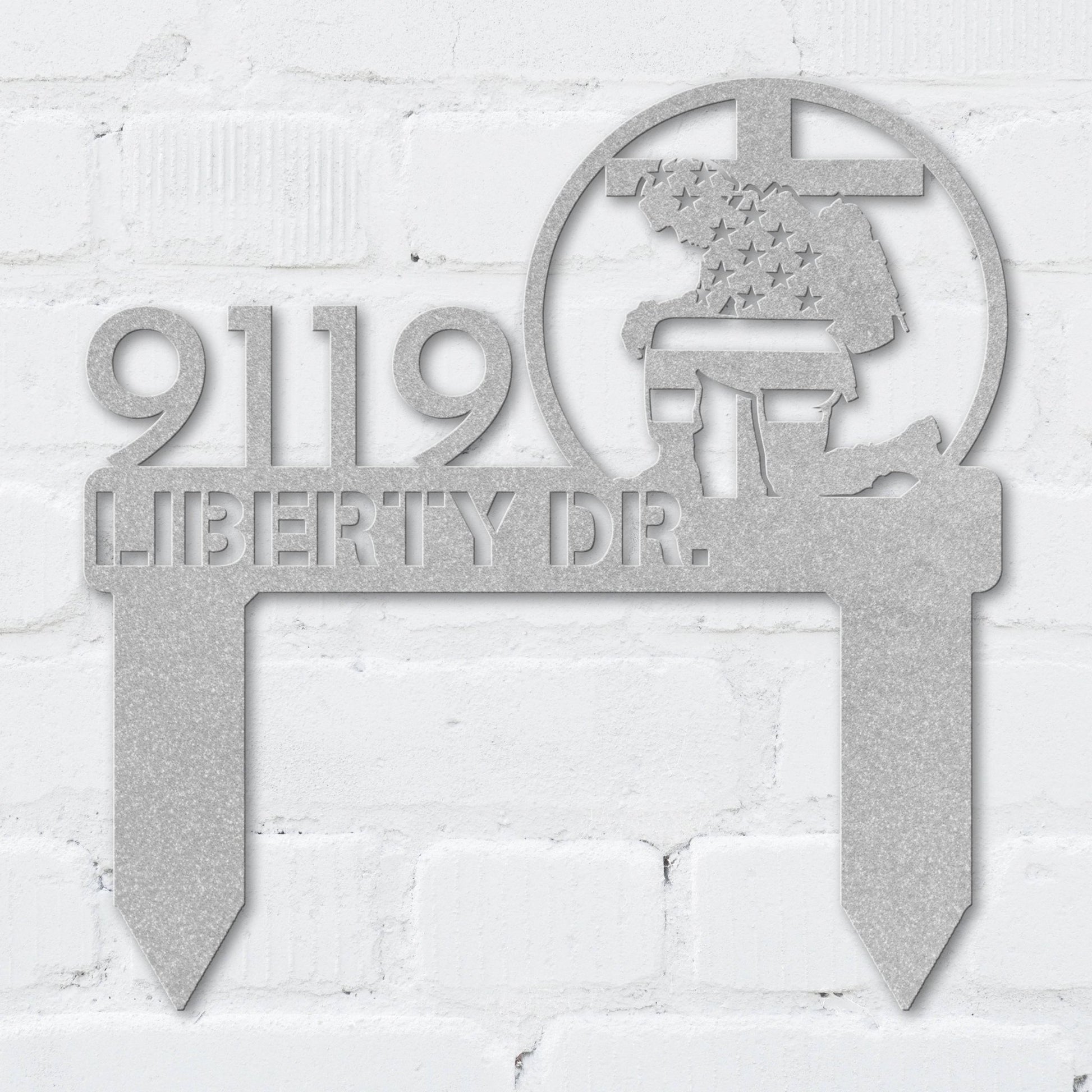 Flag and Soldier Address Sign - MISSIRON