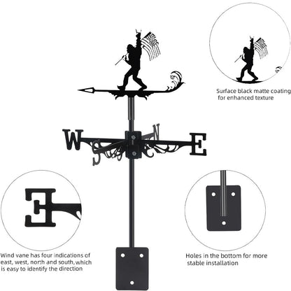 Flag Bigfoot Stainless Steel Weathervane - MISSIRON